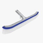 PB01CB blue brooch with white brush, metal handle and metal top support, 45 cm